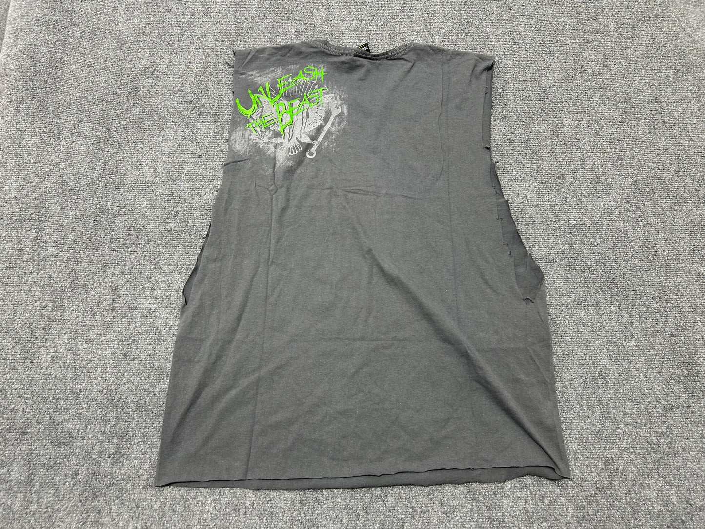 Monster Energy Drink Cutoff Tee - Gray Size Large