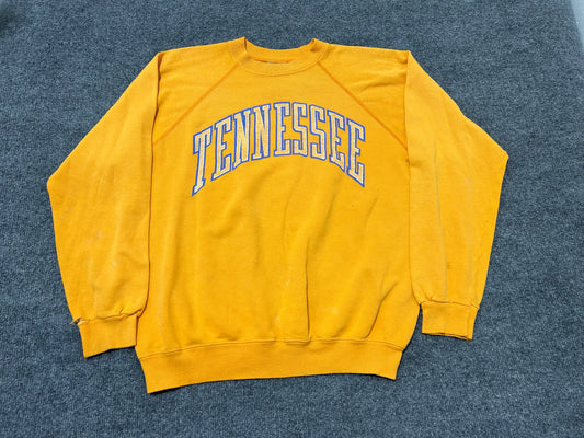 Tennessee Volunteers Raglan Crewneck Sweatshirt - Orange Size XL