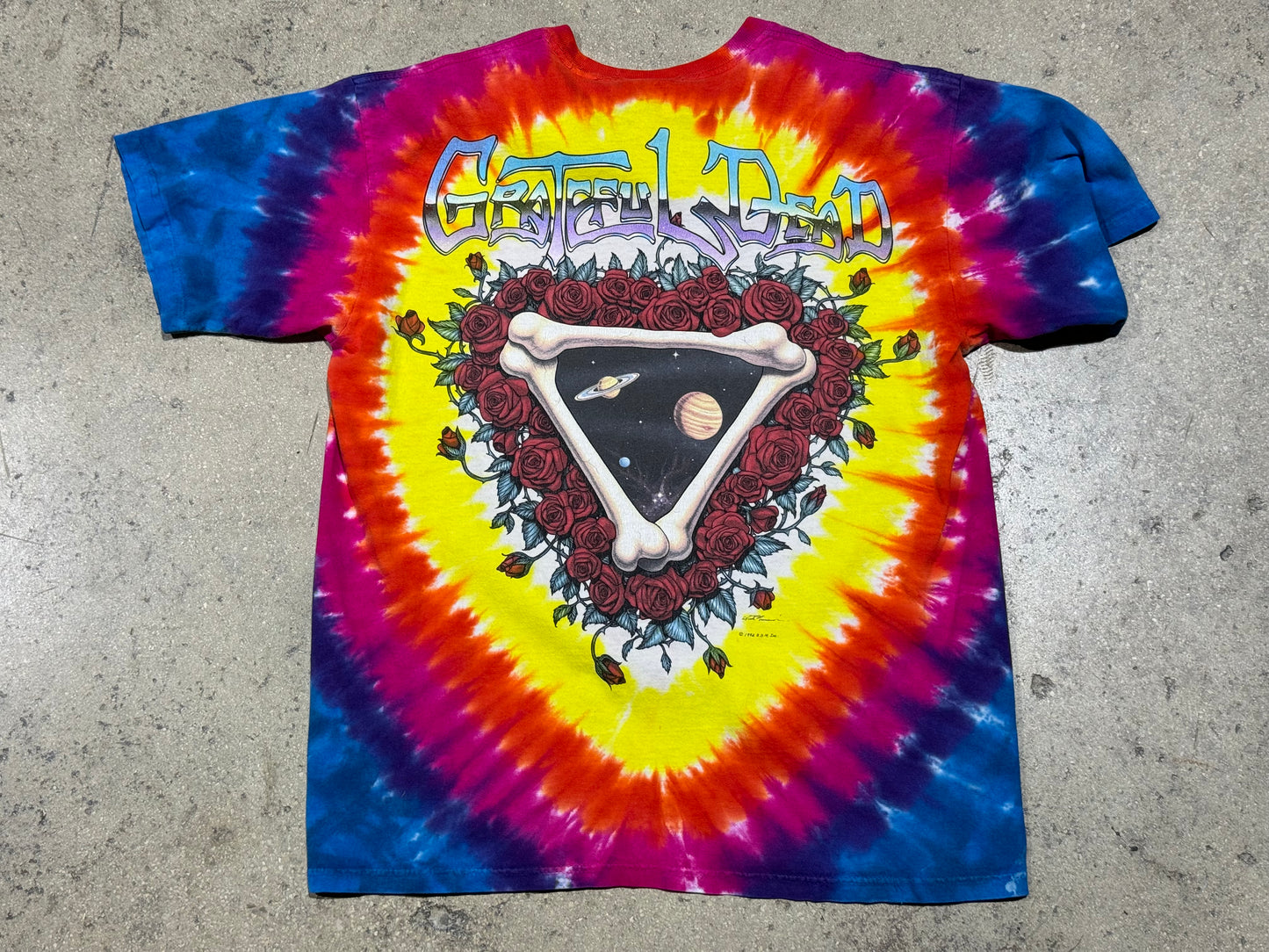 Grateful Dead Space Your Face Tee - Tie Dye Size XL