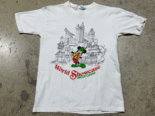 1982 Disney Epcot Center World Showcase Tee - White Size Medium