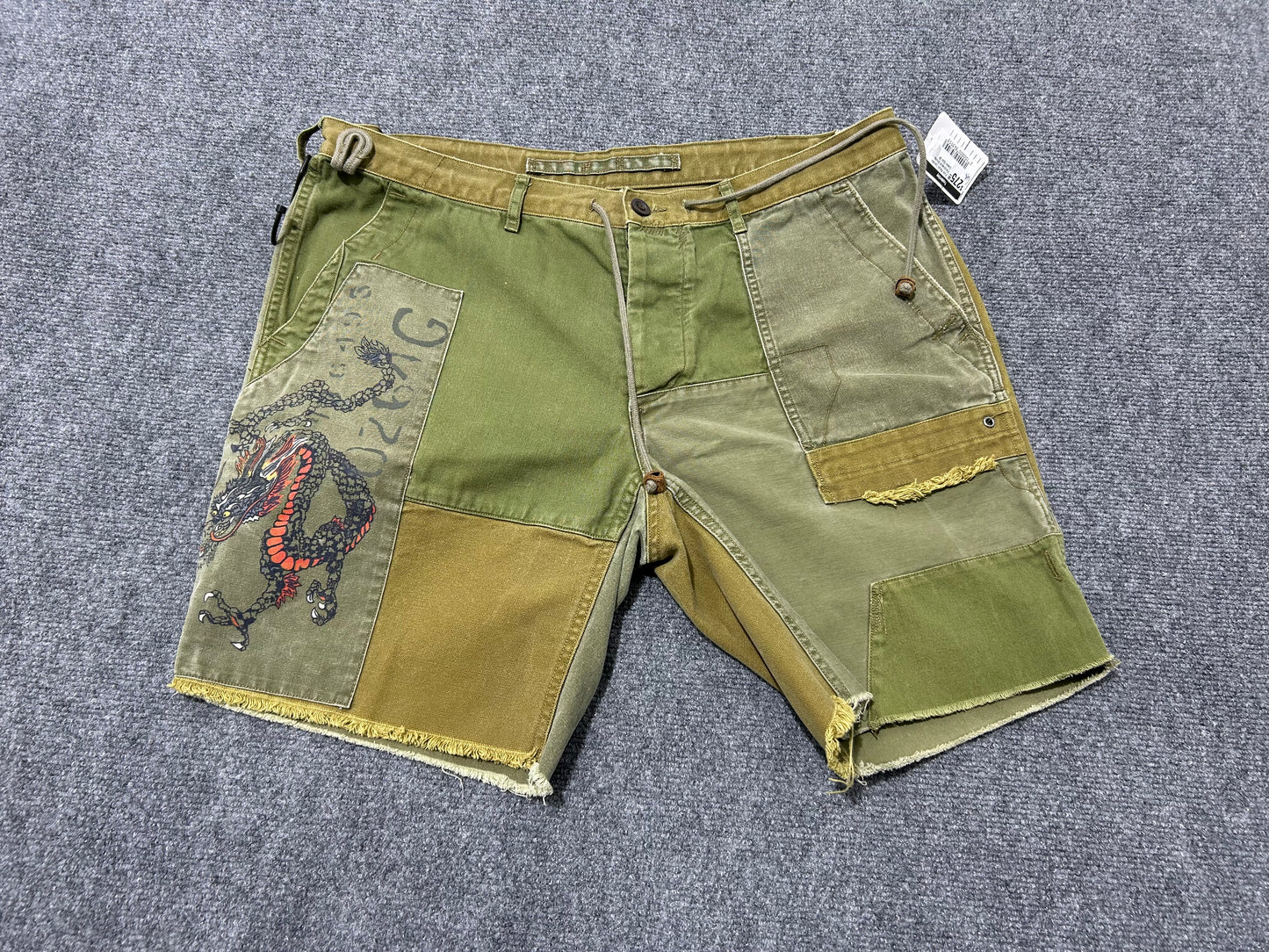 Polo Ralph Lauren Patchwork Shorts - Green Size 36