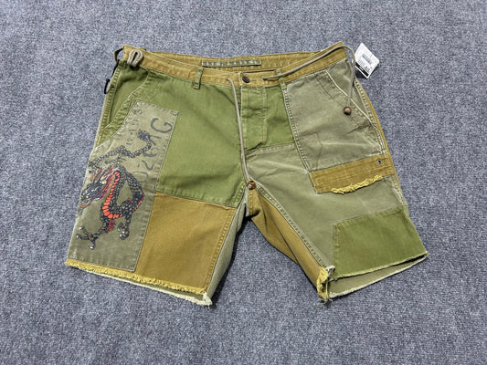 Polo Ralph Lauren Patchwork Shorts - Green Size 38