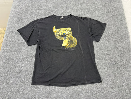 Rattle Snake Big Face Tee - Black Size XL