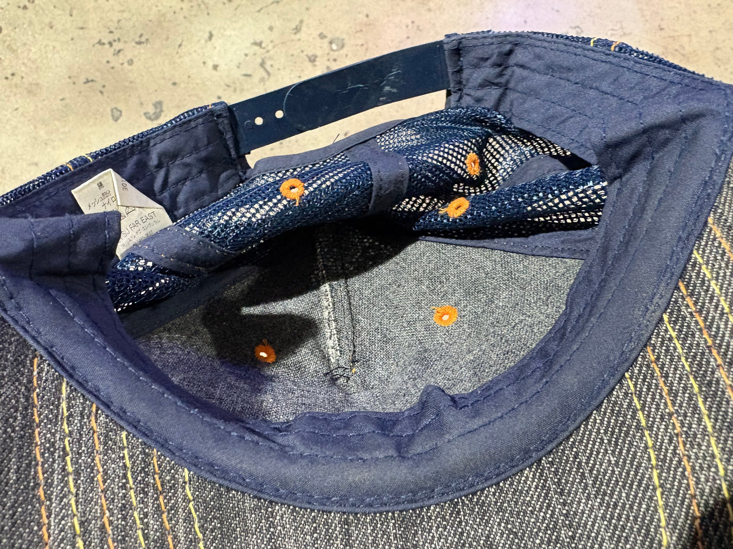 Evisu Jeans Denim Trucker Hat - Grey/ Navy