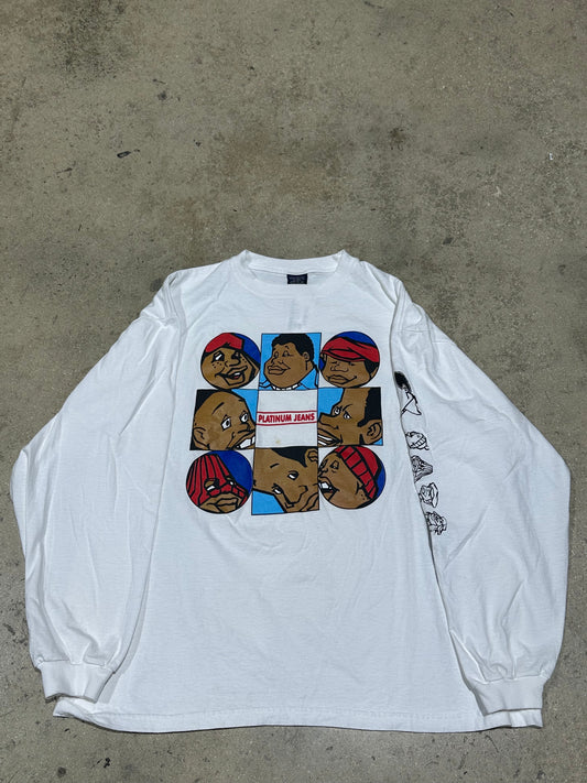 Platinum FUBU Gangs All Here Longsleeve Tee - White Size XXL