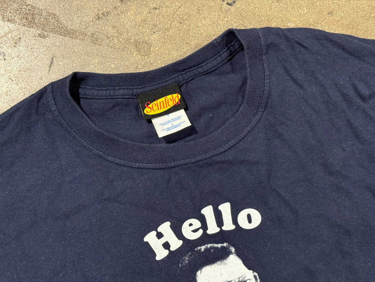 2009 Seinfeld HELLO NEWMAN Tee - Navy Size Large