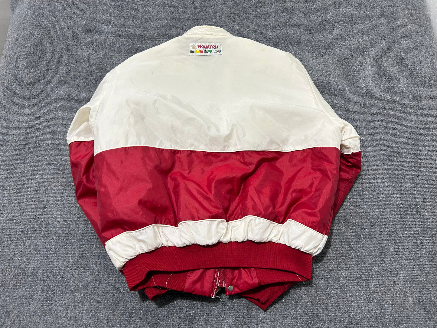 Winston Cup Series Nascar Nylon Jacket - White/Red Size Medium