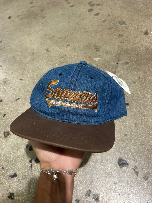University Of Oklahoma Sooners Hat - Denim/Brown