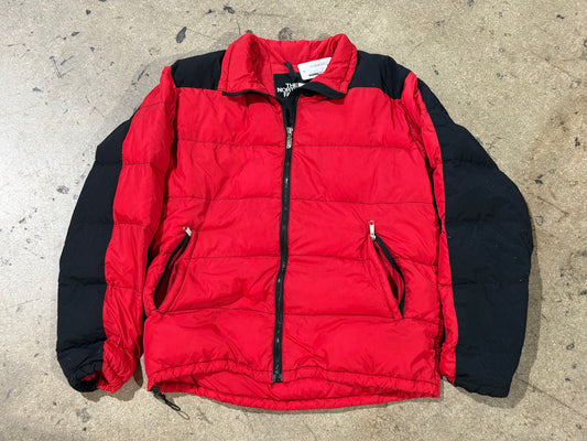 The North Face Puffer Jacket - Black/Red Size Large