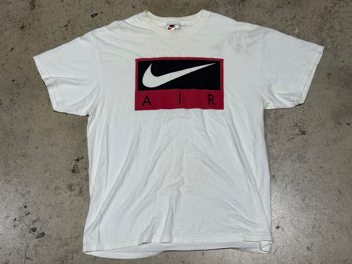 Nike Air Block Logo Tee - White Size Large