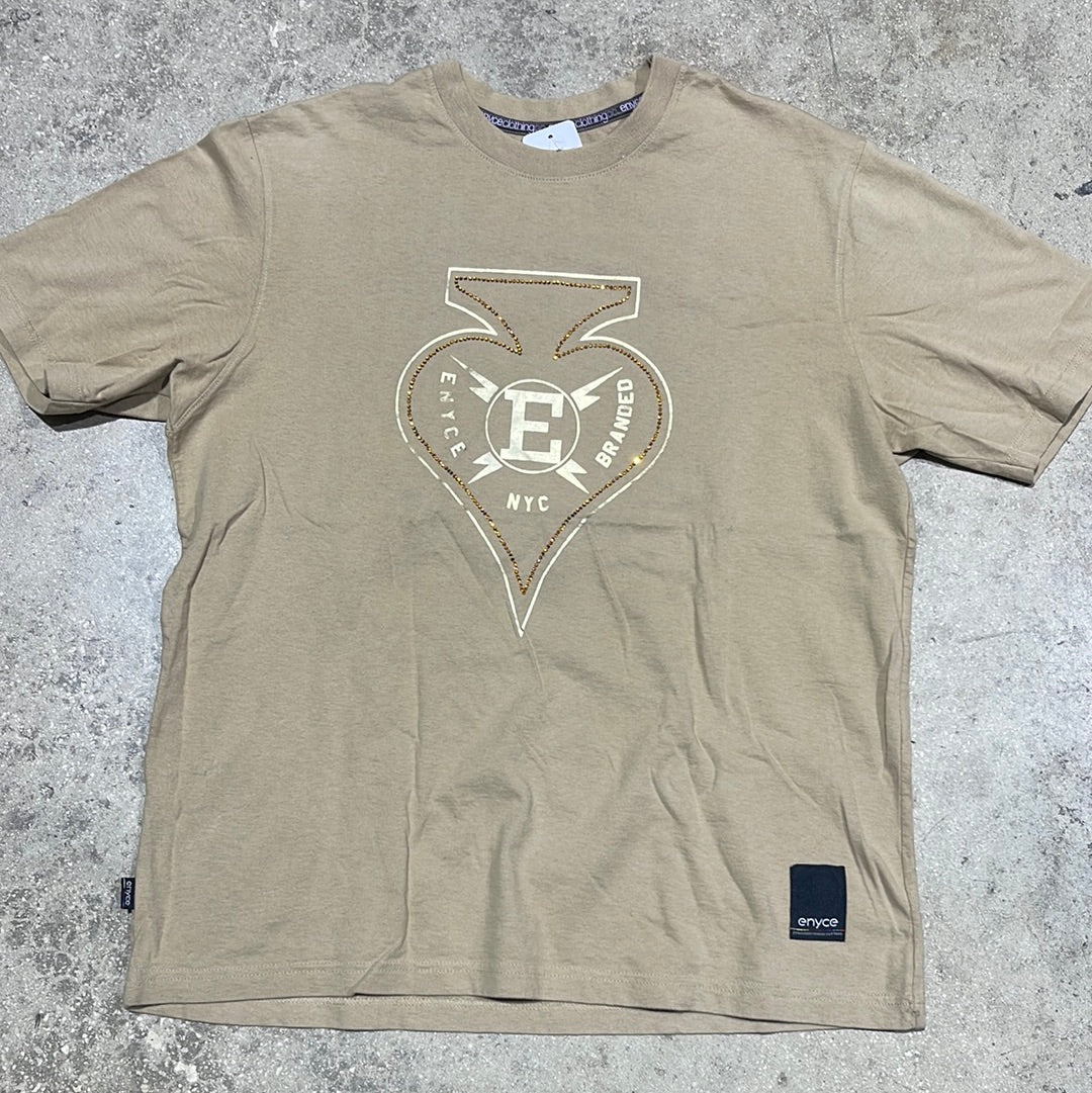 Enyce Upsidedown Spade Tee - Tan Size XL