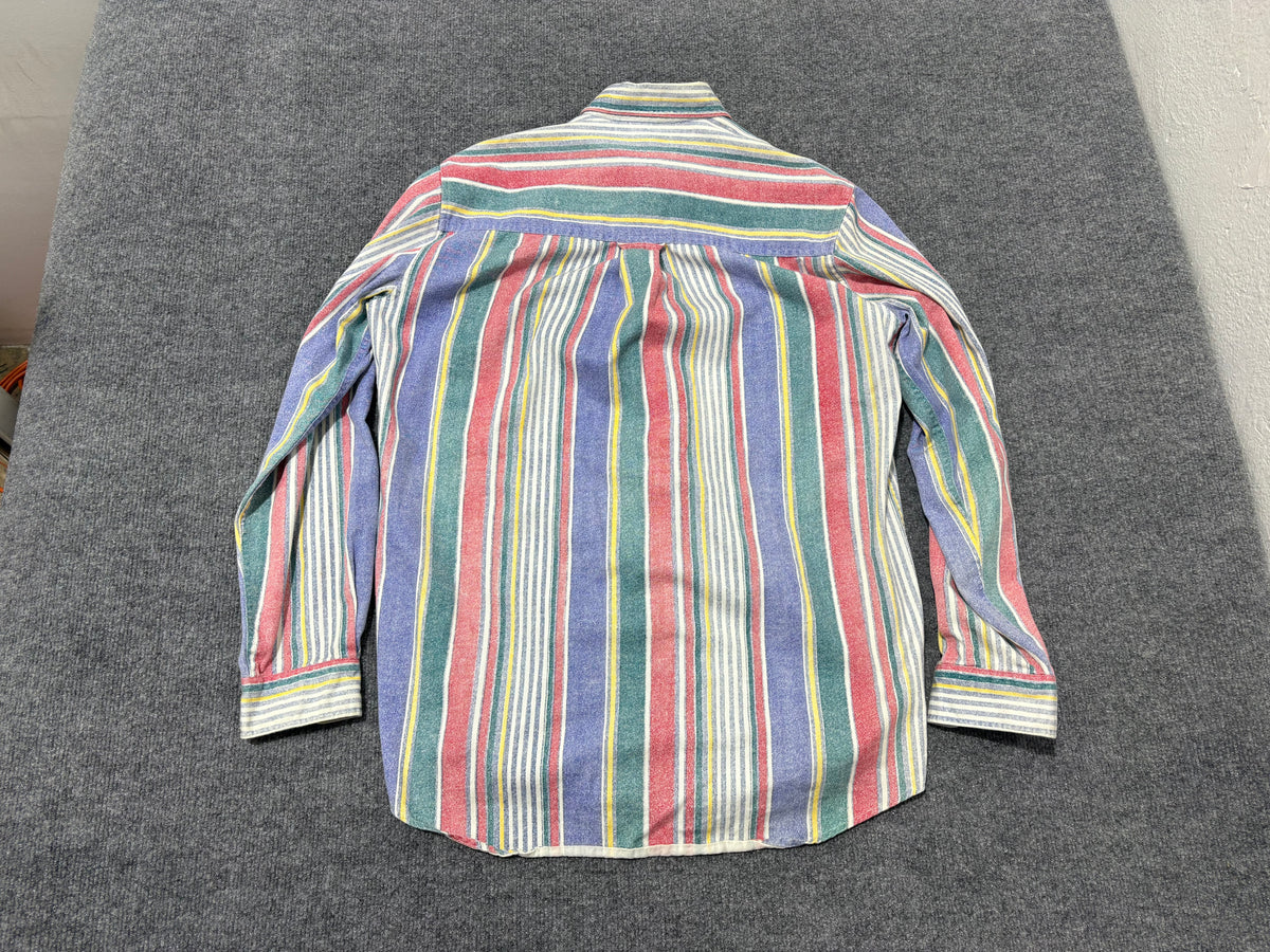 Impact Striped Button Up Shirt - Multicolor Size Large