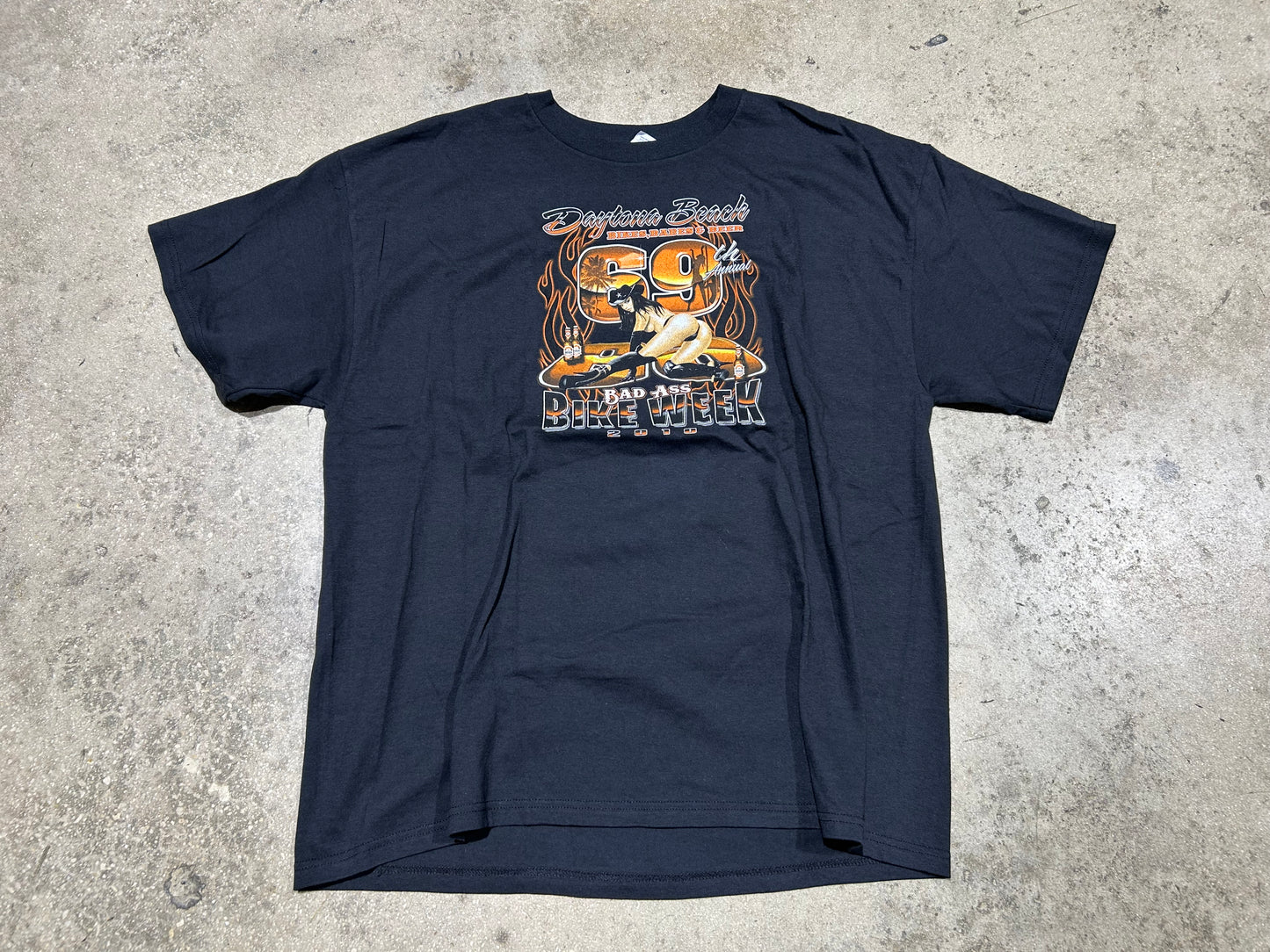 2010 69th Annual Bike week Tee - Black Size XL(con)