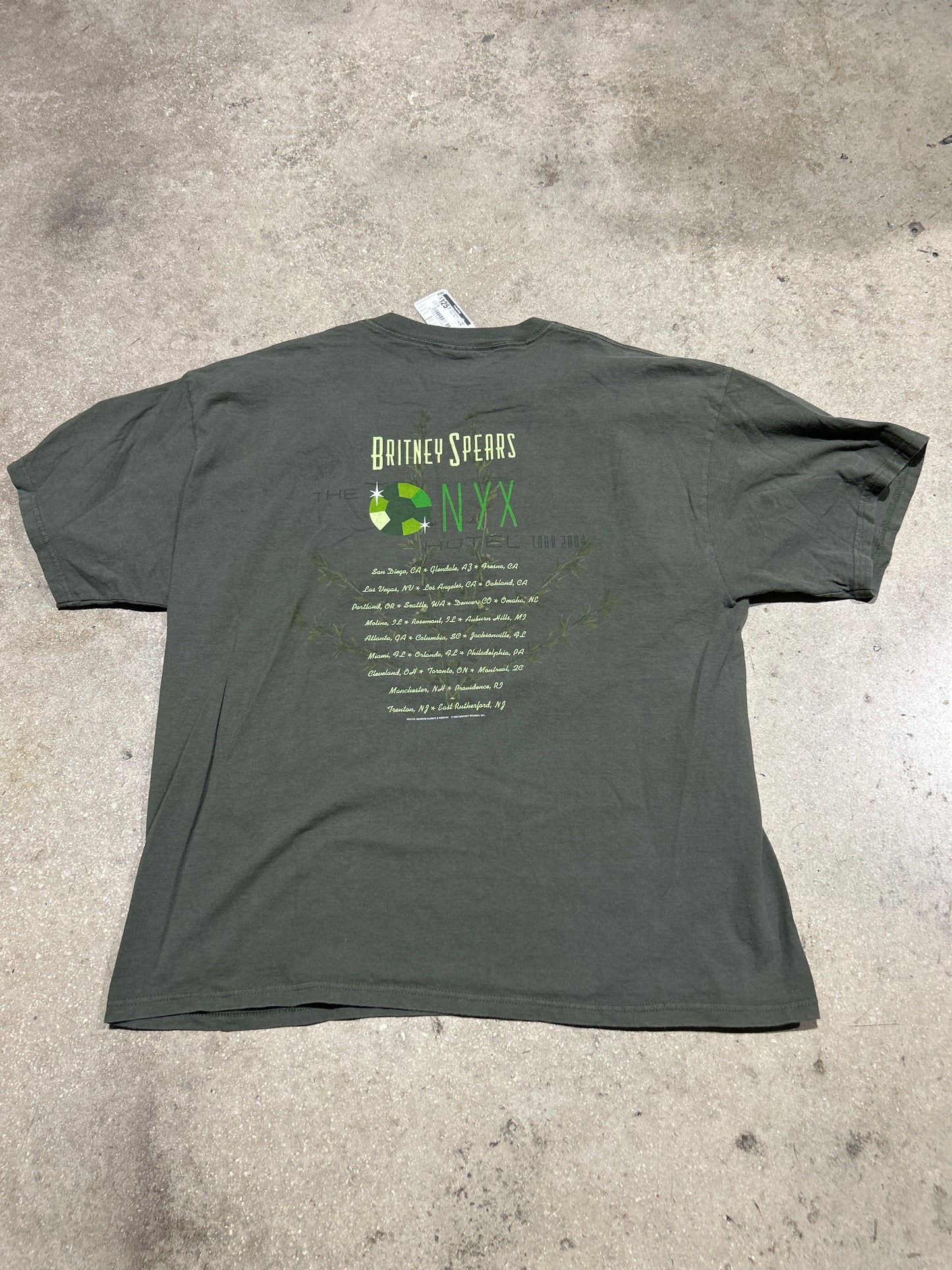 2004 Britney Spears Tour Tee - Olive XL