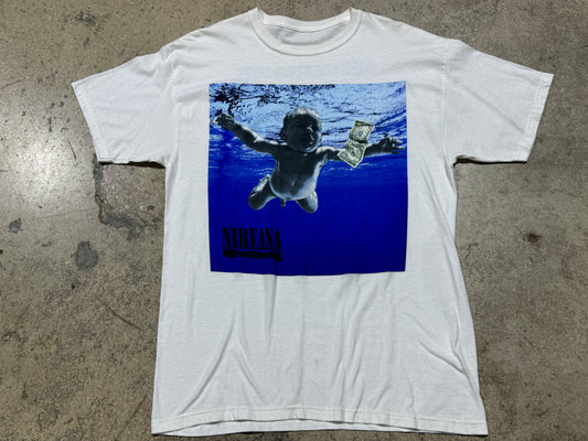 Early 2000s Nirvana Nevermind Tee - White Size XL