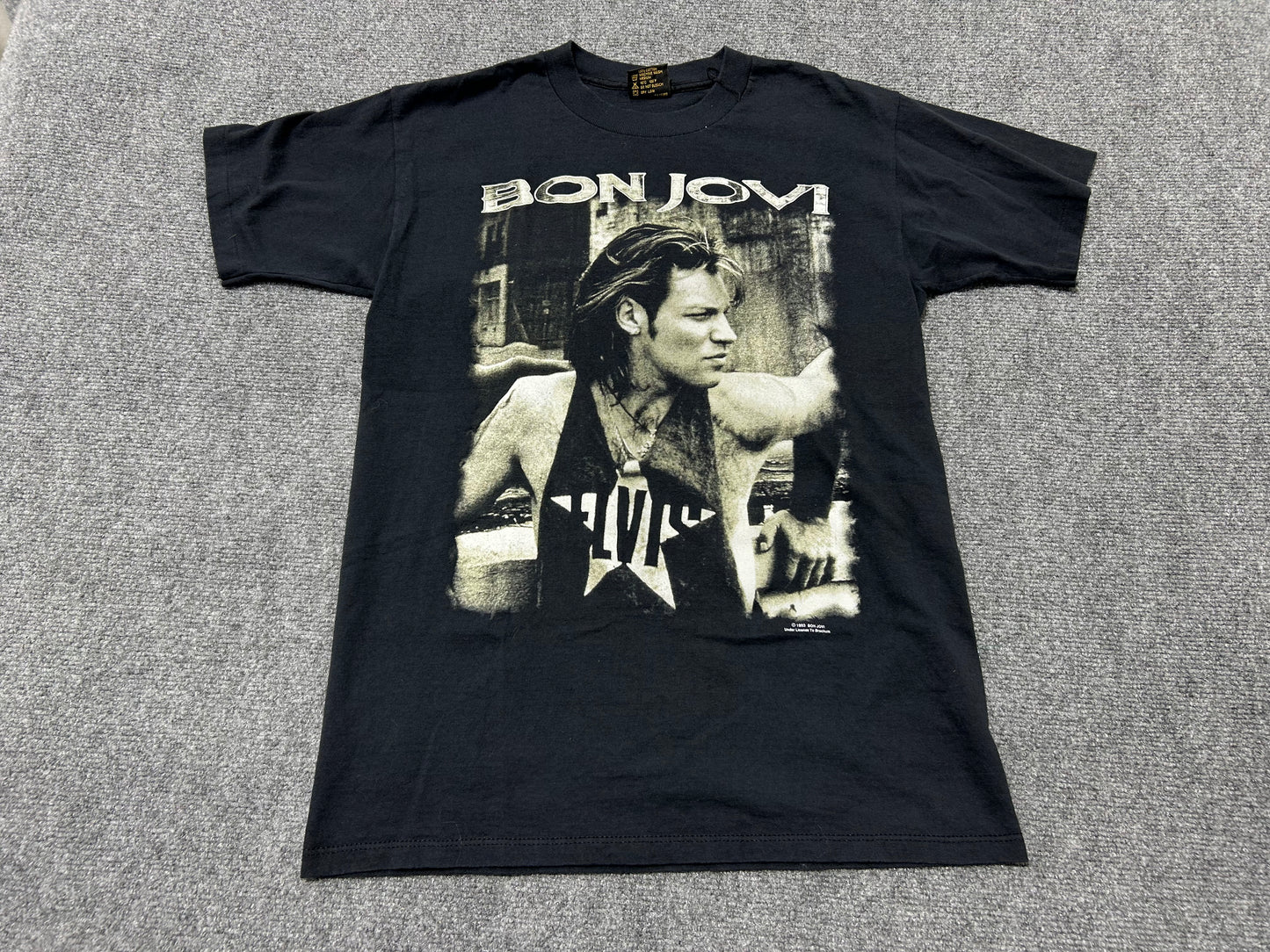 1993 Bon Jovi World Tour Tee - Black Size Large(con)