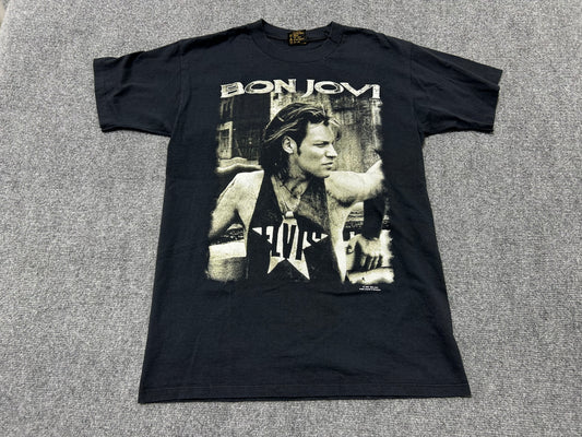 1993 Bon Jovi World Tour Tee - Black Size Large(con)