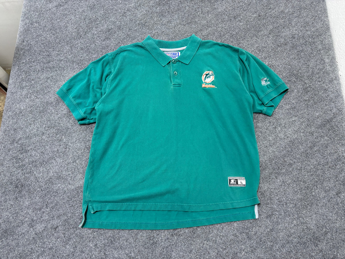 Dolphins Starter Proline Polo - Green Size Large (CON)