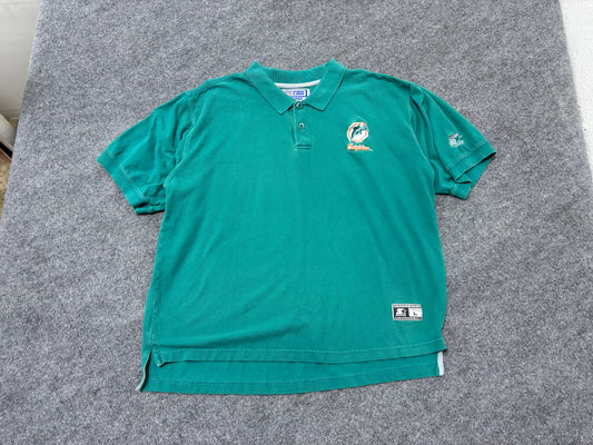 Dolphins Starter Proline Polo - Green Size Large (CON)