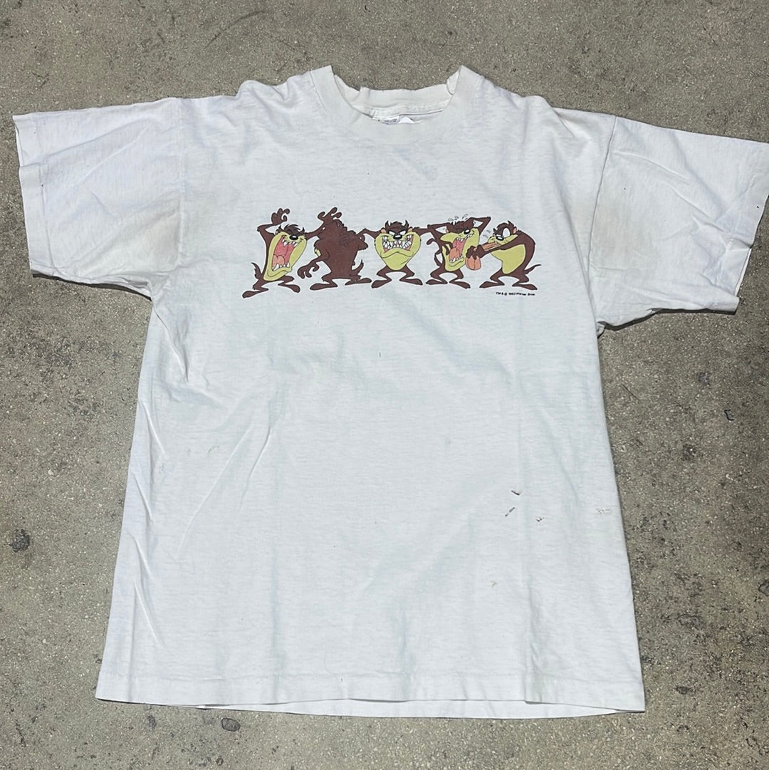 1993 Taz Emotions Double Sided Tee - White Size Large