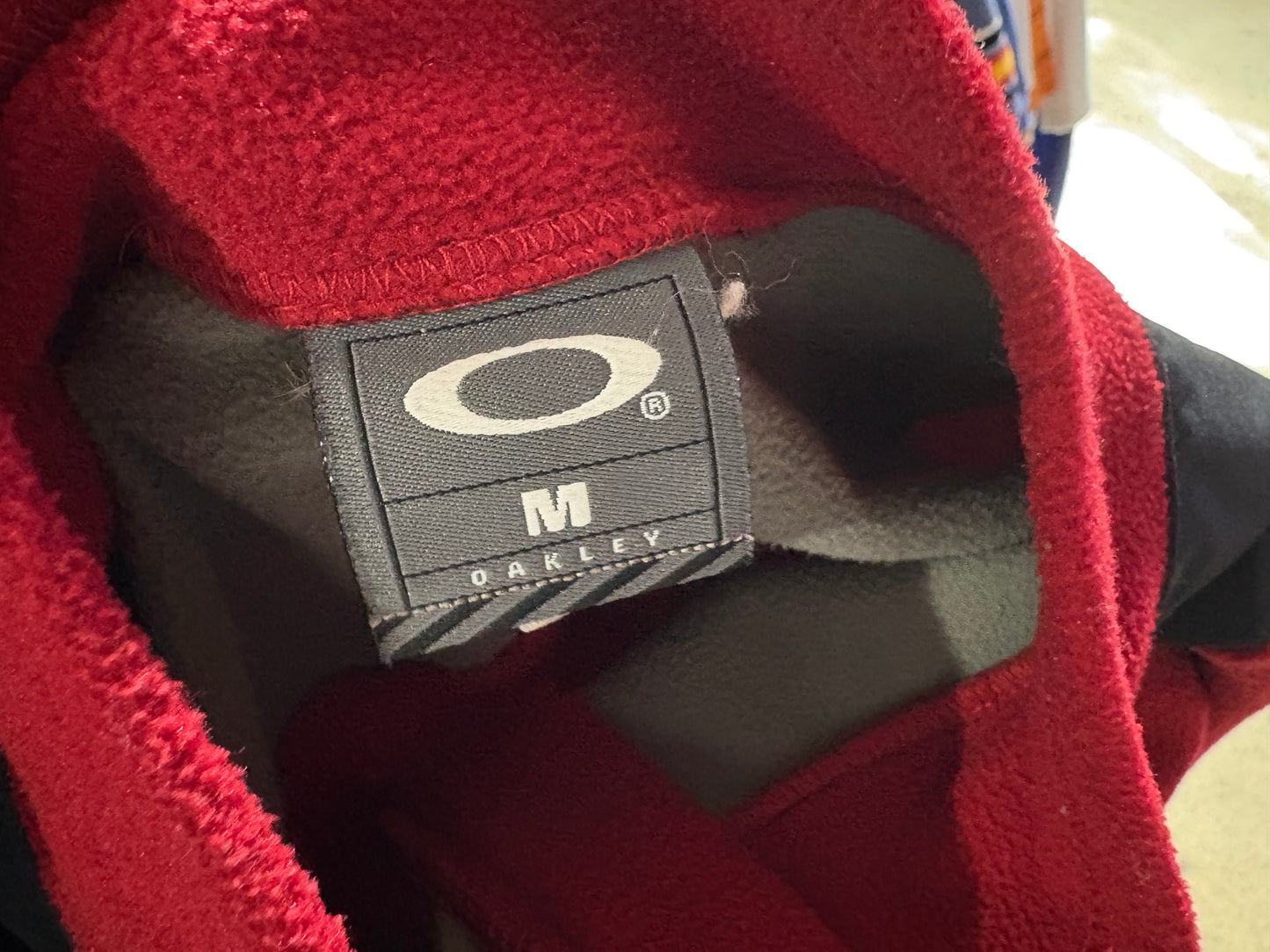 Oakley Zip Up Fleece Jacket - Red Size Medium