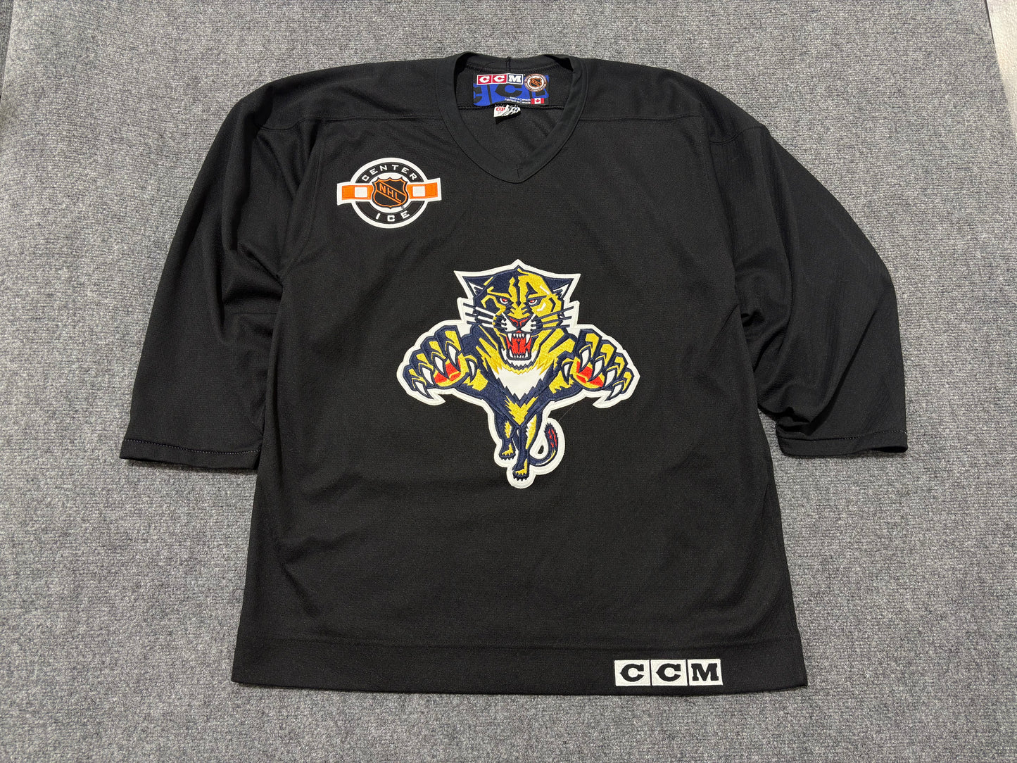 CCM Florida Panthers Hockey Jersey - Black Size Medium