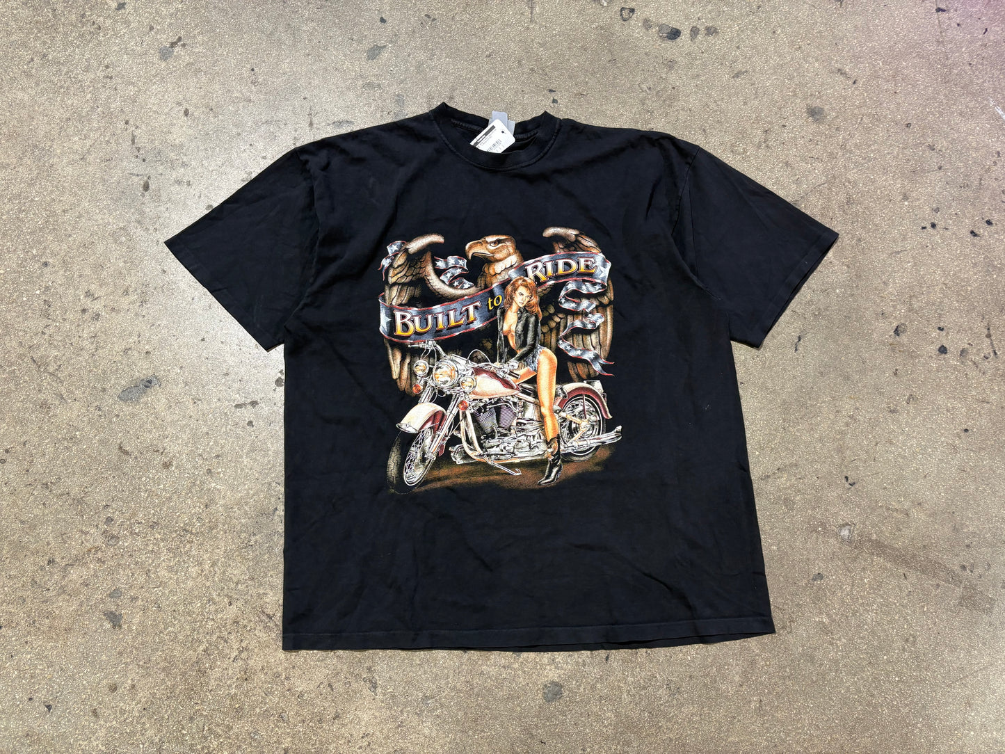 Built To Ride Sexy Girl Tee - Black Size XXL