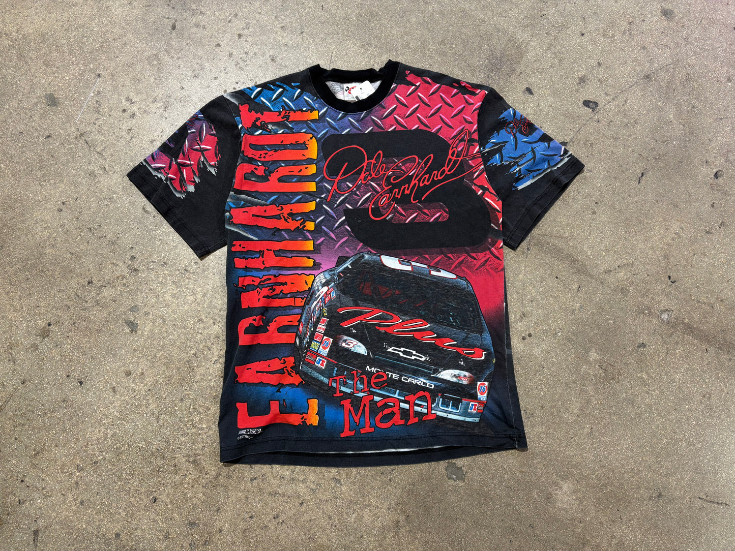 Nascar Dale Earnhardt The Man Tee AOP - Black Size L