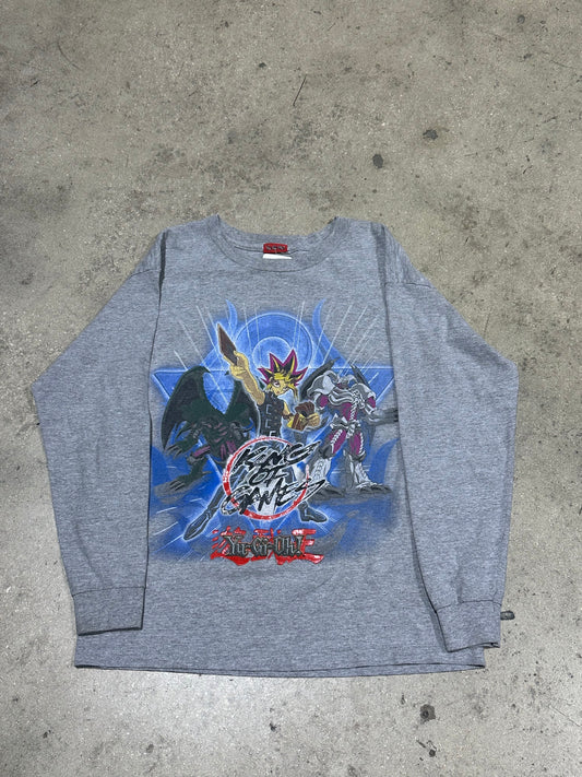 Yu Gi Oh King Of Games Longsleeve Tee - Grey Size Small
