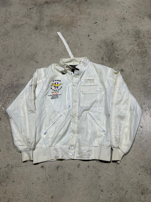 1992 Ford Mustang Nylon Jacket - White Size XL