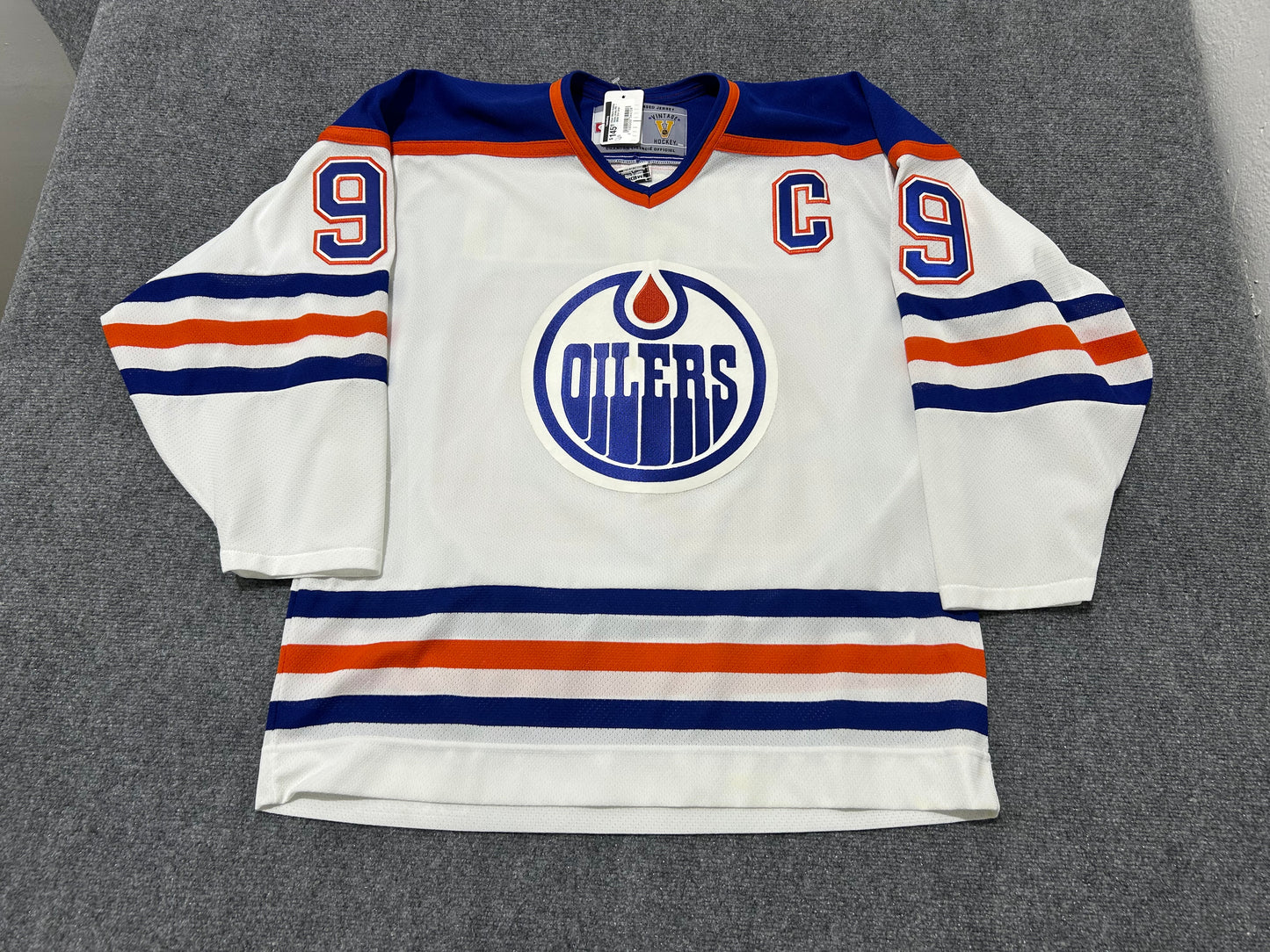 Oilers Wayne Gretzky Hickey Jersey #99 - White Size Large