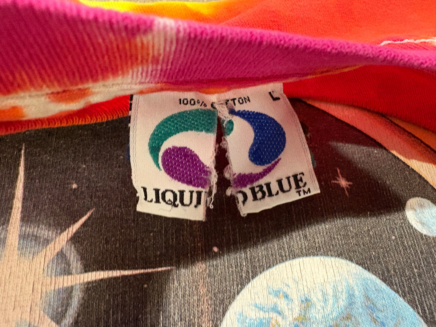 1992 Liquid Blue Grateful Dead Space Your Face Tee - Tie Dye Size Large