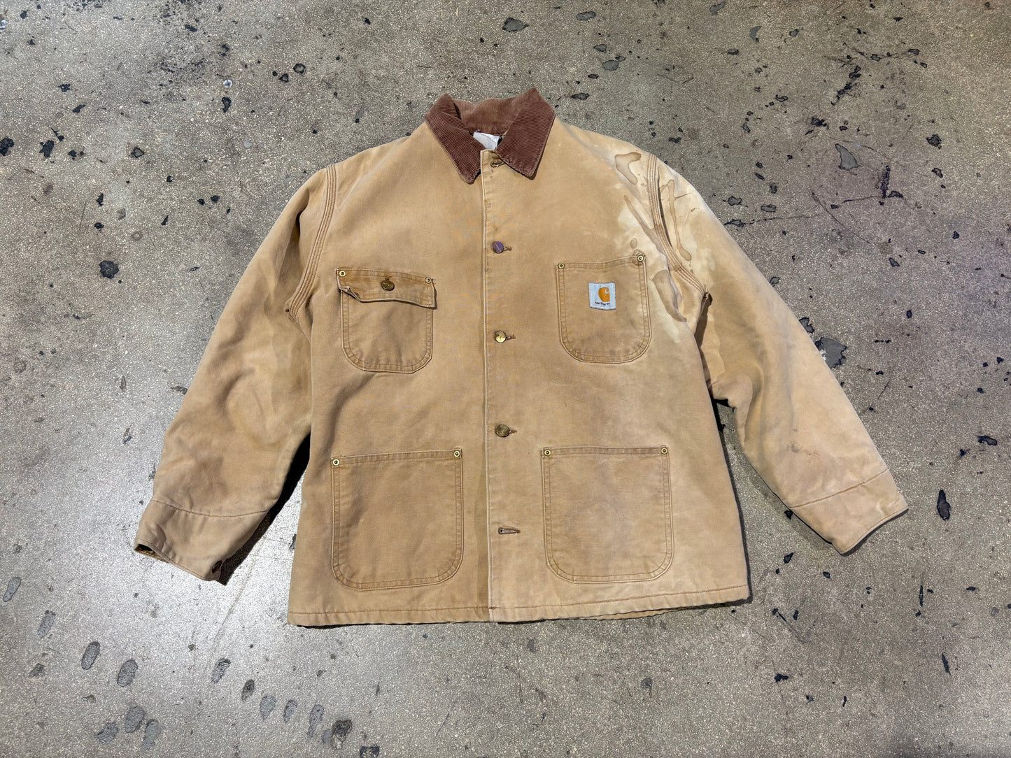Carhartt Chore Work Jacket - Khaki Size Large