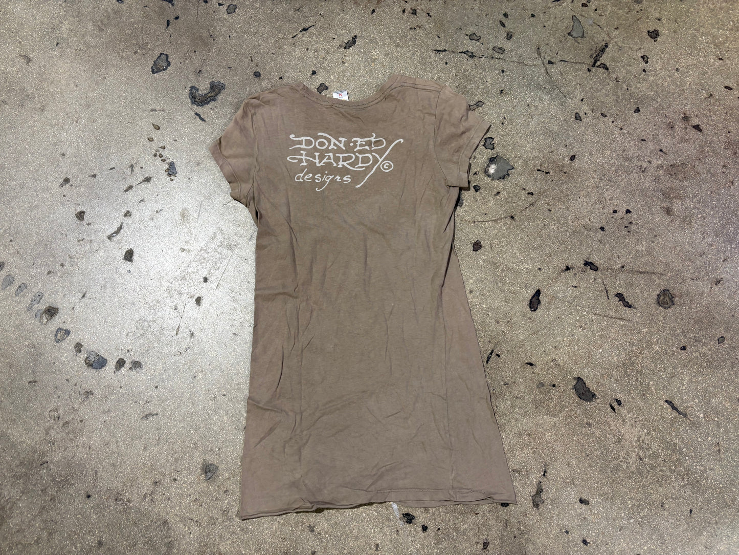 Womens Ed Hardy Love Tee - Olive Size Medium