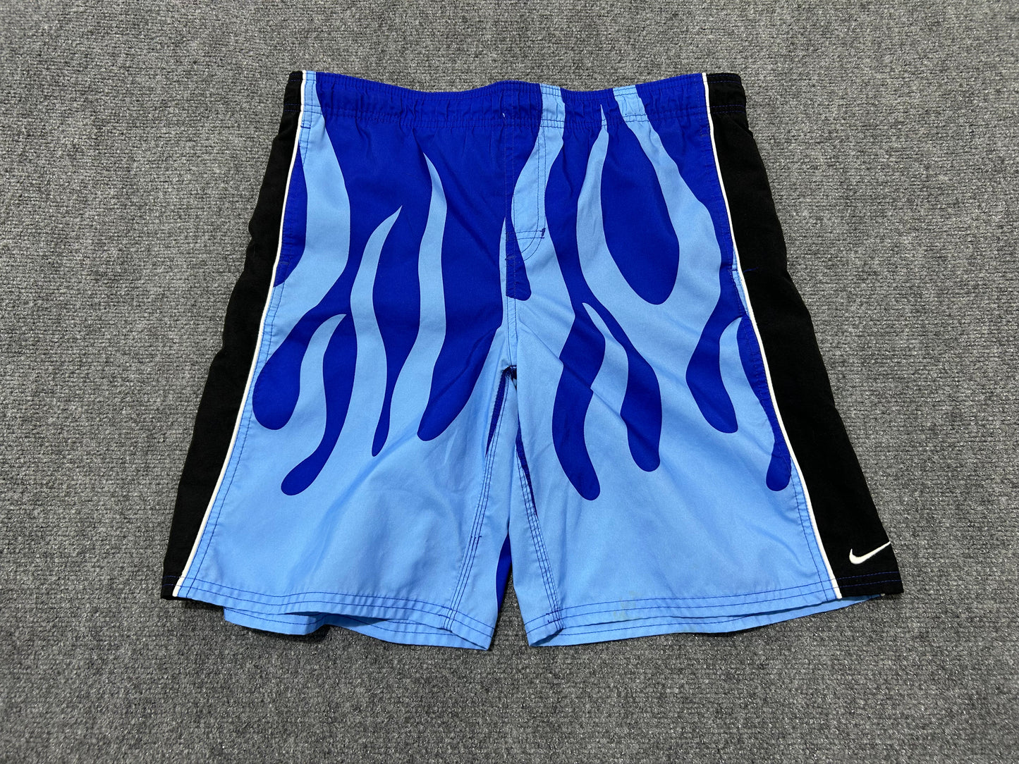 Nike Flame Swim Shorts - Blue/Black Size Large