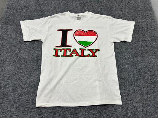 I Love Italy Tee - White Size Medium