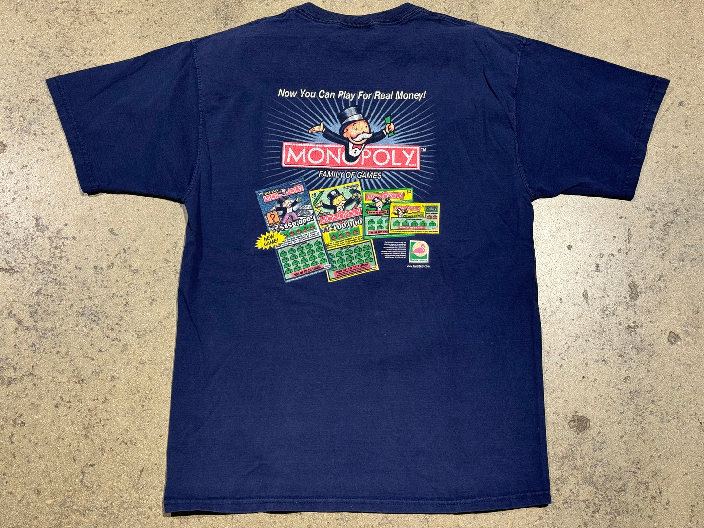 Florida Lottery Monopoly Tee - Navy Size Large