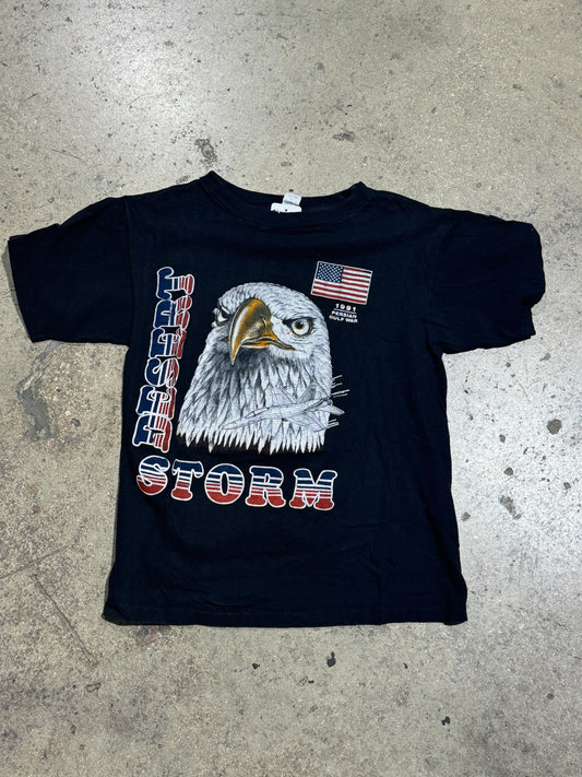 1991 Persian Gulf War Desert Storm Tee - Black Size Large