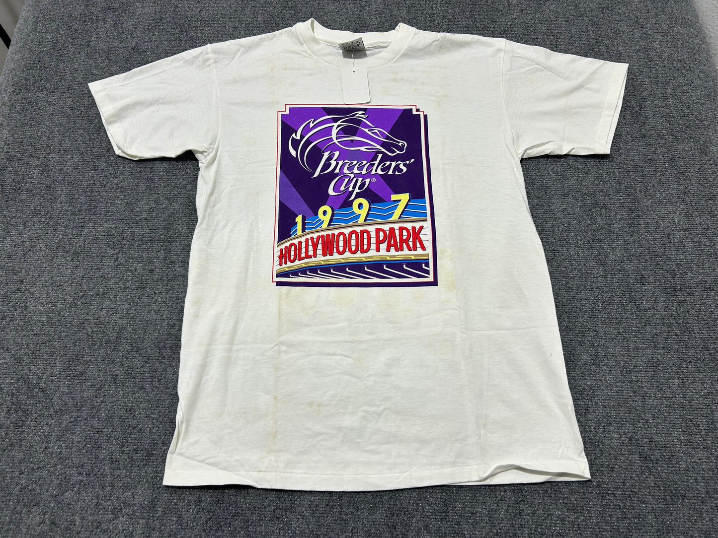 1997 Breeders Cup Hollywood Park Tee - White Size Large
