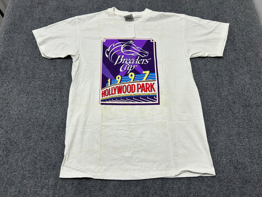 1997 Breeders Cup Hollywood Park Tee - White Size Large