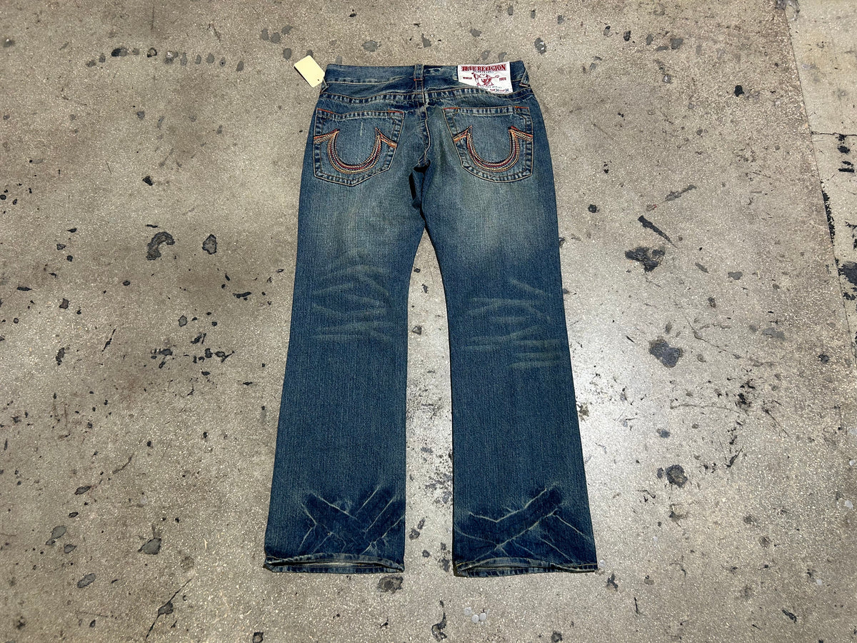 True Religion Rainbow Bobby Jeans - Blue Size 34
