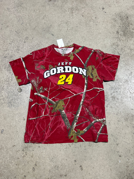Jeff Gordon Realtree Camo Tee - Red Size Large