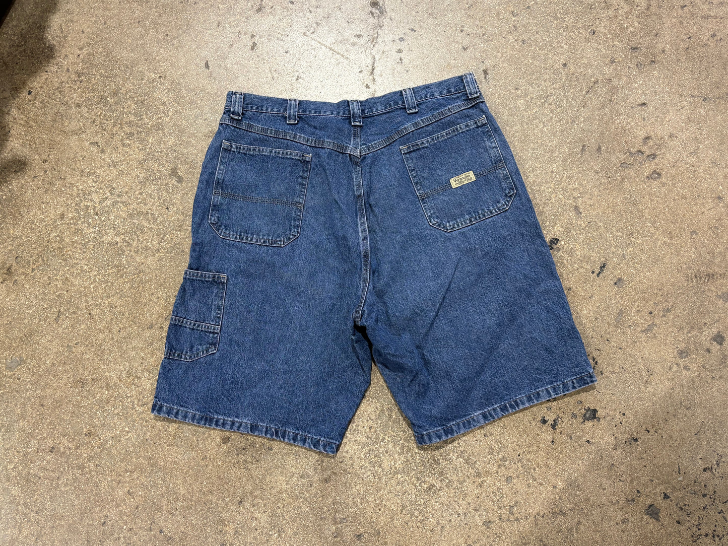 Wrangler Carpenter Denim Jean Shorts - Blue Size 38