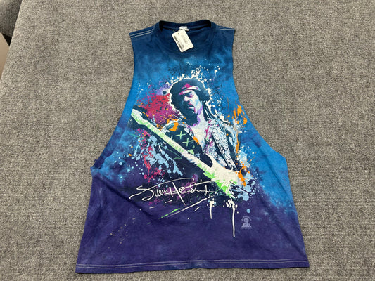 Jimi Hendrix  Cutoff Tee - Blue Tye Dye L