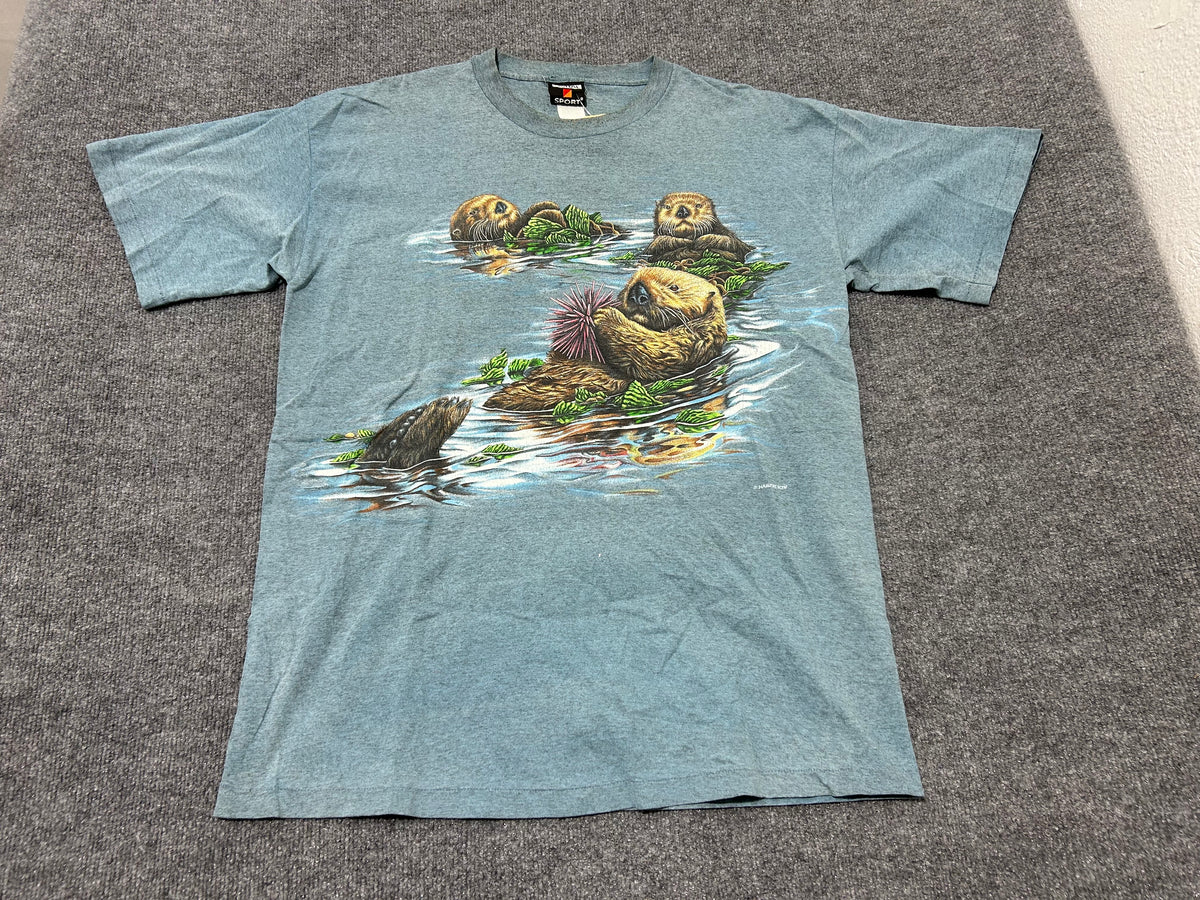 Otters AOP Tee - Blue Size XL