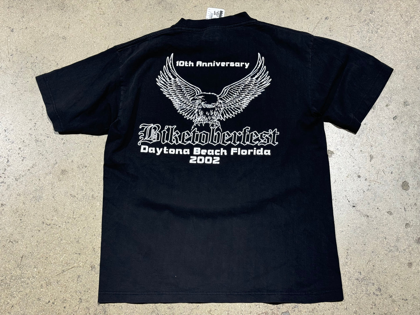 2002 Biketoberfest Freedom On The Open Road Tee - Black Size Large