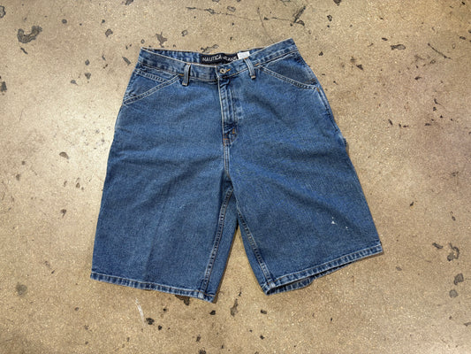 Nautica Jeans Carpenter Denim Shorts - Blue Size 34