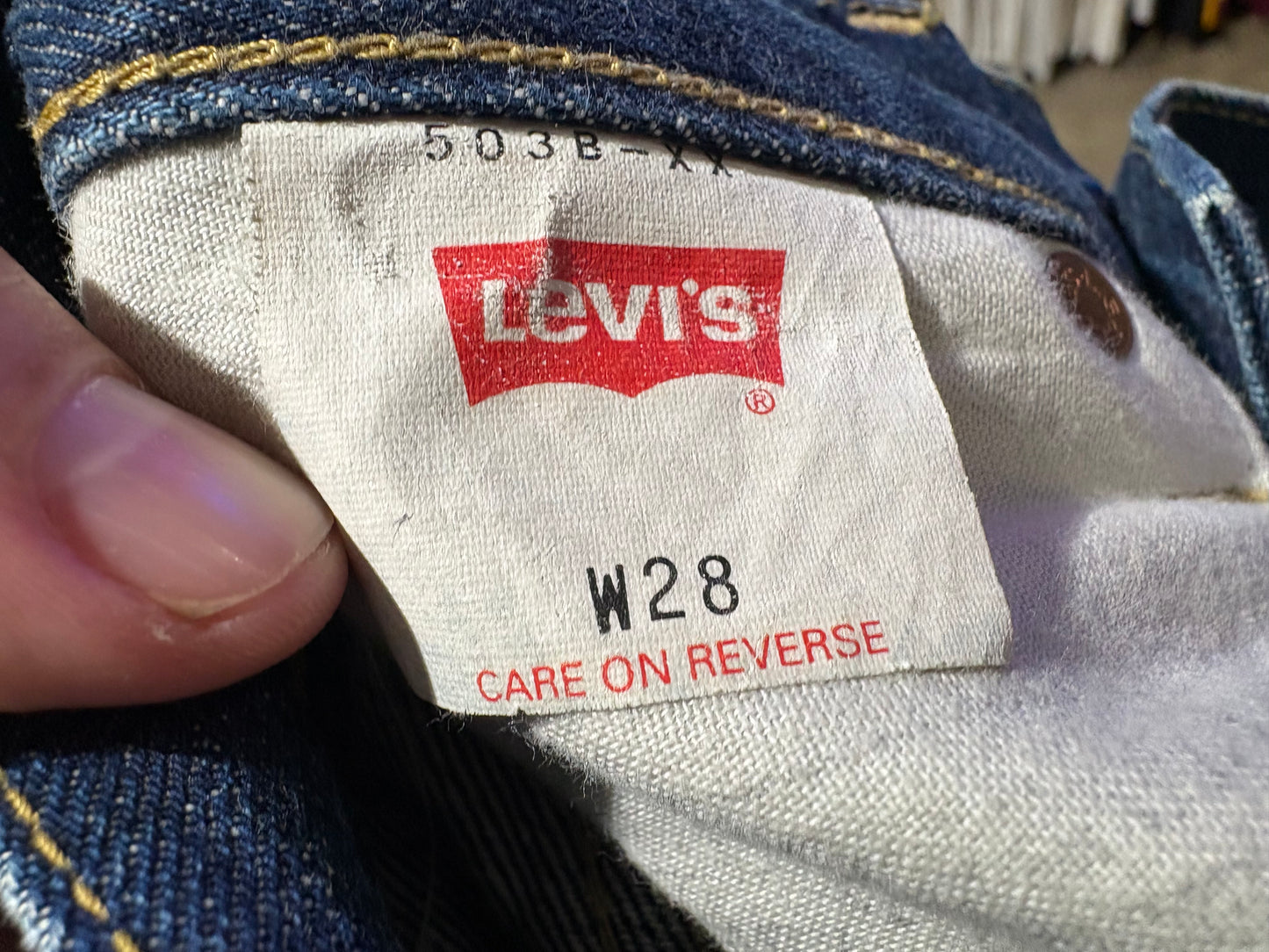 Levis 503bxx Selvedge Denim - Blue Size 27 x 36