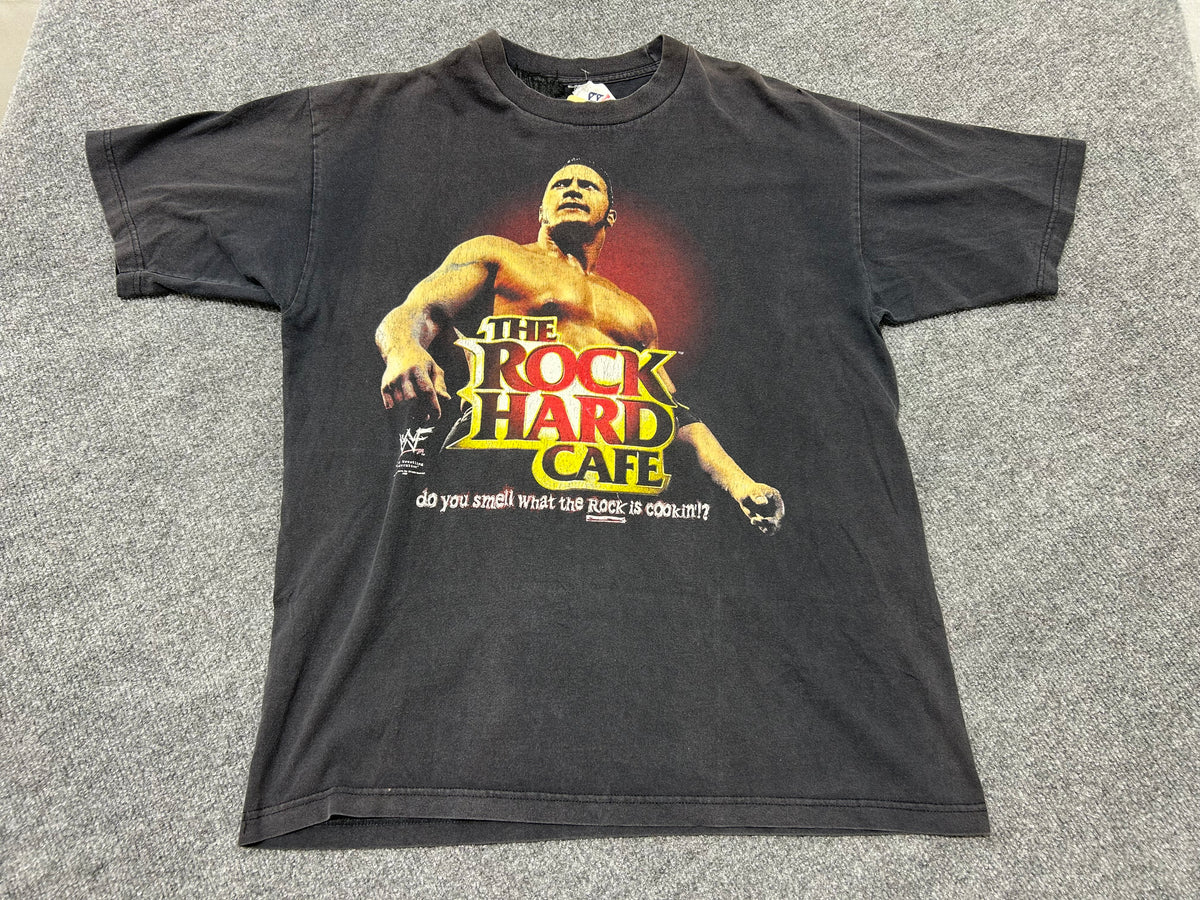 1999 The Rock Hard Cafe WWE Tee - Black Size XL