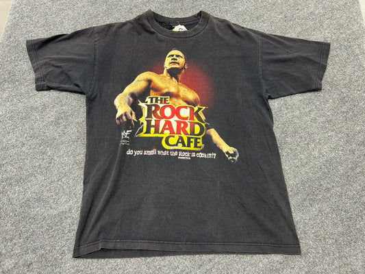 1999 The Rock Hard Cafe WWE Tee - Black Size XL